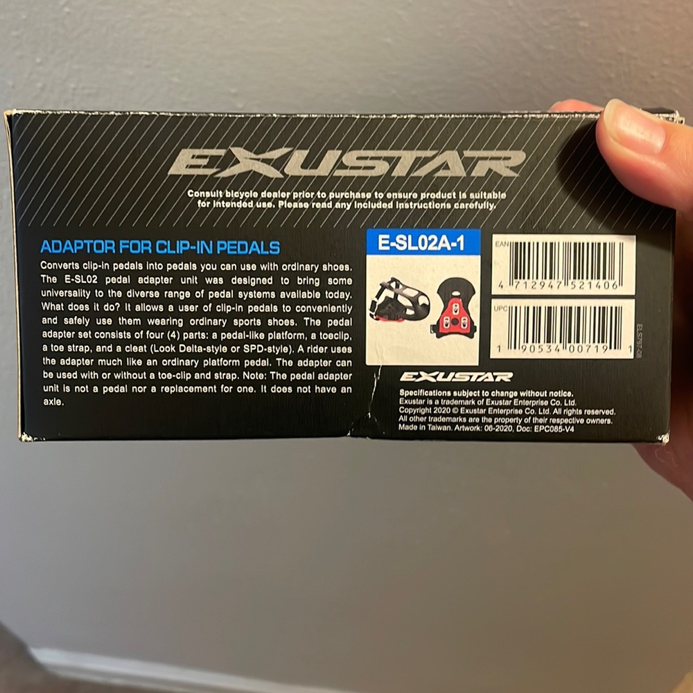 Exustar Clip-in Pedal Adapter - Pair - E-SL02A-1 Never Used